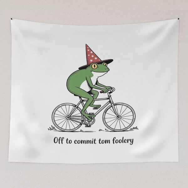 Item preview, Whimsical Frog Wizard Off to Commit Tom Foolery Frog designed and sold by Idarmotar.