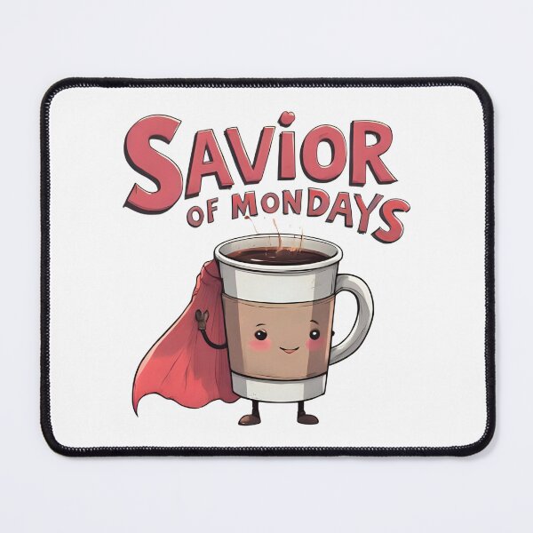 Item preview, Funny Coffee Superhero Cartoon Savior of Mondays designed and sold by JudithLatko.