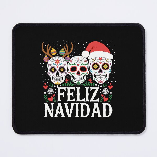 Item preview, Feliz Navidad Sugar Skulls Reindeer Santa Mexican Christmas designed and sold by ticlitule.