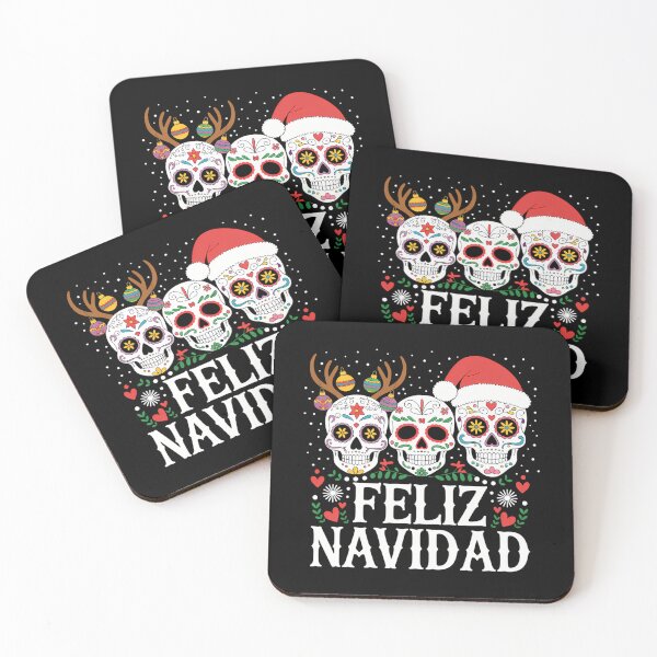 Item preview, Feliz Navidad Sugar Skulls Reindeer Santa Mexican Christmas designed and sold by ticlitule.