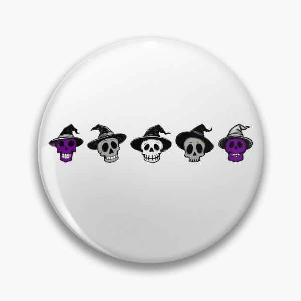 Item preview, Greysexual Doodle Skulls • Graysexual Halloween Pride  designed and sold by Travelslightly.