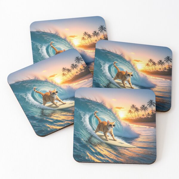 Item preview, Surfing Cat designed and sold by AmraeTees.