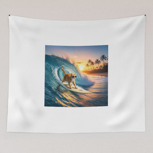 Item preview, Surfing Cat designed and sold by AmraeTees.