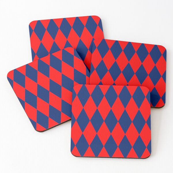 Item preview, Red Blue Harlequin Diamonds Checkers Design  designed and sold by PatternTitan.