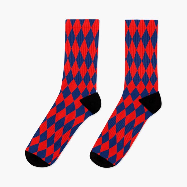 Item preview, Red Blue Harlequin Diamonds Checkers Design  designed and sold by PatternTitan.