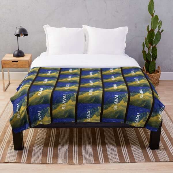Item preview, Slava Ukraini blue and yellow ukraine support design designed and sold by Uyleesdesign.