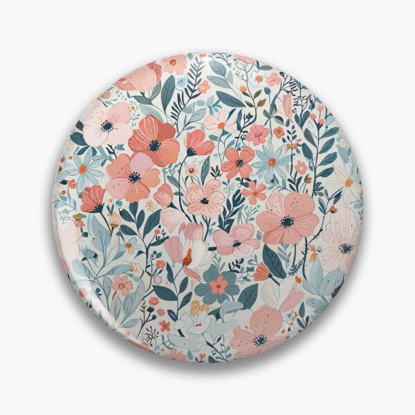 Item preview, Pastel Floral Pattern With Pink And Blue Flowers designed and sold by CoolPixels.
