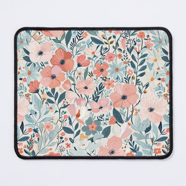 Item preview, Pastel Floral Pattern With Pink And Blue Flowers designed and sold by CoolPixels.
