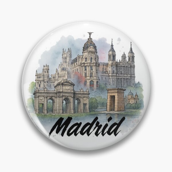 Item preview, Monumental Madrid Watercolor designed and sold by creativelolo.