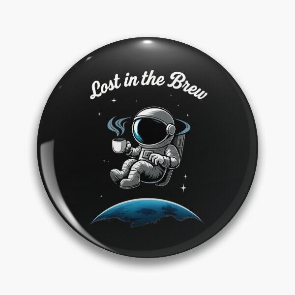 Item preview, Lost in the Brew Astronaut Coffee Lover Space Design designed and sold by JerdbordinShop.