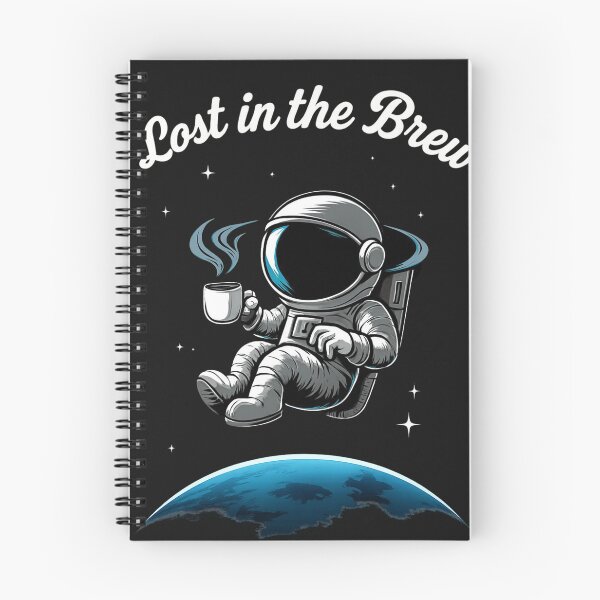Item preview, Lost in the Brew Astronaut Coffee Lover Space Design designed and sold by JerdbordinShop.