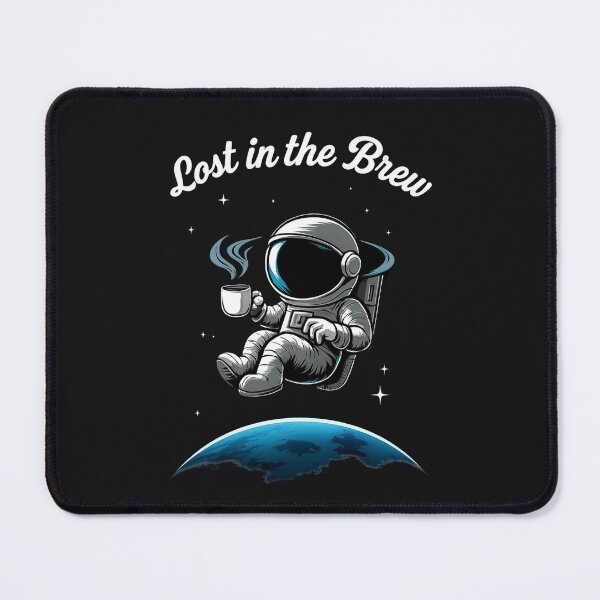 Item preview, Lost in the Brew Astronaut Coffee Lover Space Design designed and sold by JerdbordinShop.