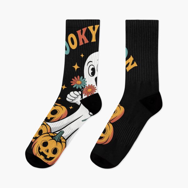 Item preview, Floral Ghost Pumpkins Spooky Season Retro Groovy Halloween designed and sold by BiellaSar.