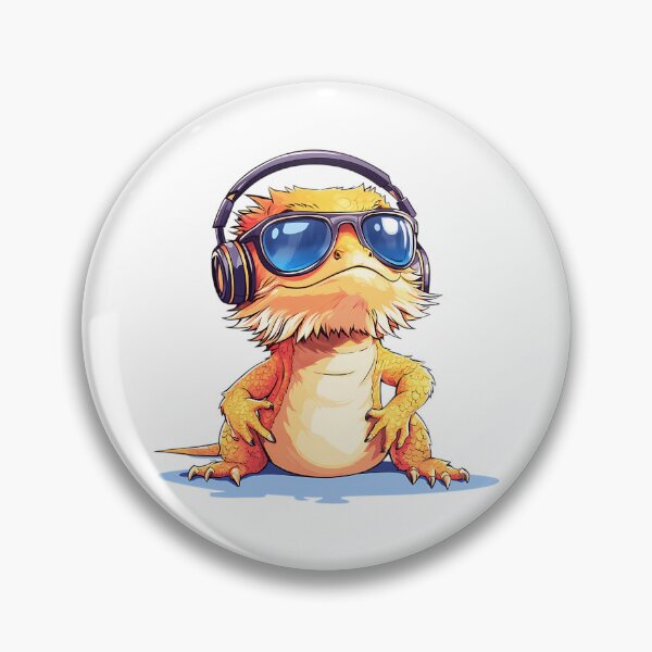 Item preview, Cool Bearded Dragon Wearing Headphones And Sunglasses designed and sold by salvadorrojass.
