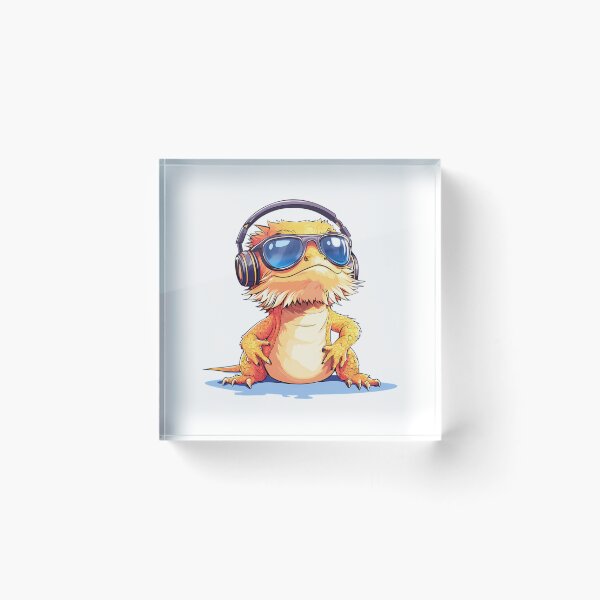 Item preview, Cool Bearded Dragon Wearing Headphones And Sunglasses designed and sold by salvadorrojass.
