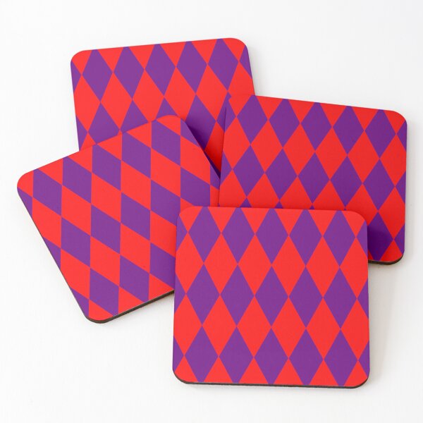 Item preview, Red Purple Harlequin Diamonds Checkers Design  designed and sold by PatternTitan.