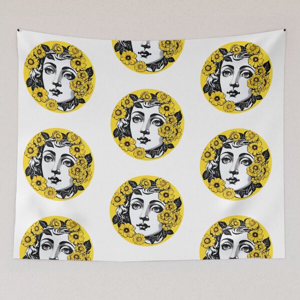 Item preview, ELEGANT WOMAN LOGO WITH YELLOW FLOWERS designed and sold by infinitearte.