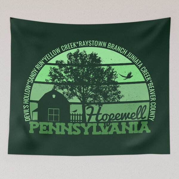 Item preview, Hopewell Pennsylvania Sunset Retro Vintage Local Pride Logo designed and sold by CRHPOD20.