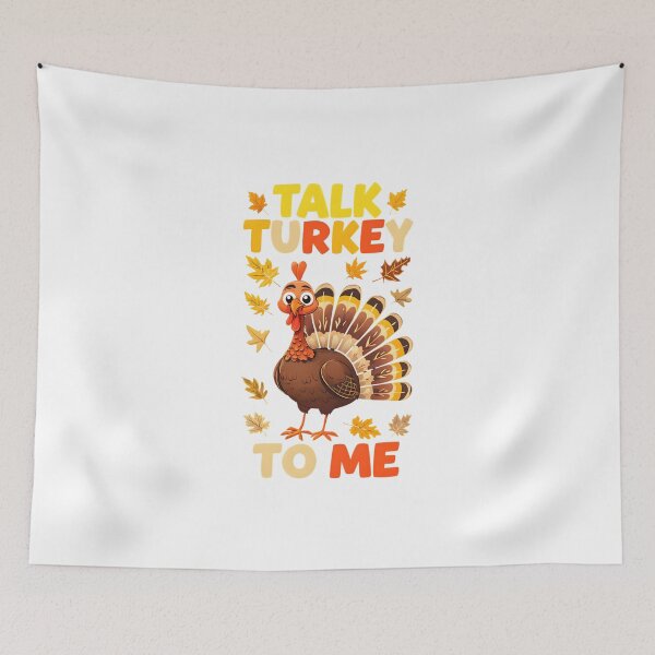 Item preview, Talk Turkey to Me – Funny Thanksgiving Turkey Print designed and sold by GoxyVision.