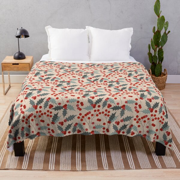Item preview, Holly Berry Christmas Botanical Modern Pattern designed and sold by idovedesign.