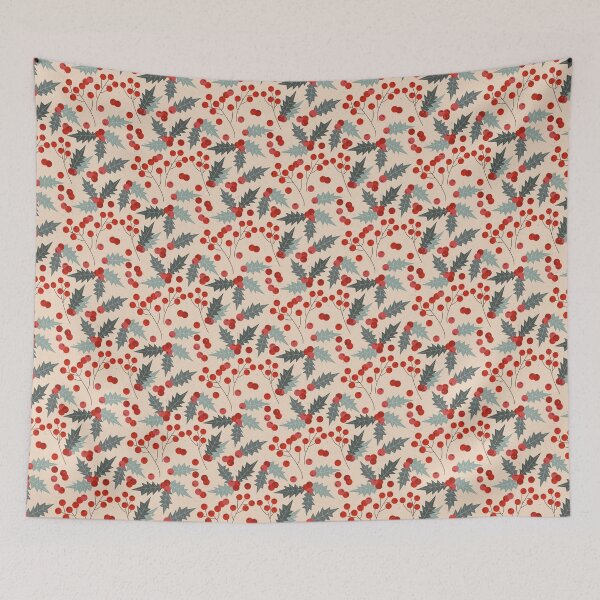 Item preview, Holly Berry Christmas Botanical Modern Pattern designed and sold by idovedesign.