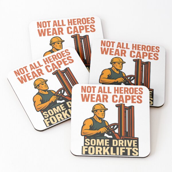 Item preview, Not All Heroes Wear Capes – Forklift Driver Hero designed and sold by RetroNibylander.