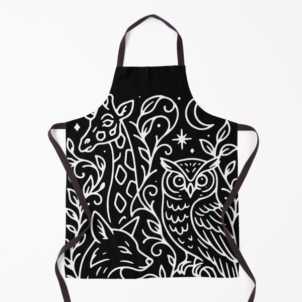 Item preview, Night Forest Spirit Animals - White Line Art designed and sold by Lunarhue.