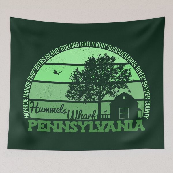 Item preview, Hummels Wharf Pennsylvania Sunset Retro Vintage Local Pride Logo designed and sold by CRHPOD20.