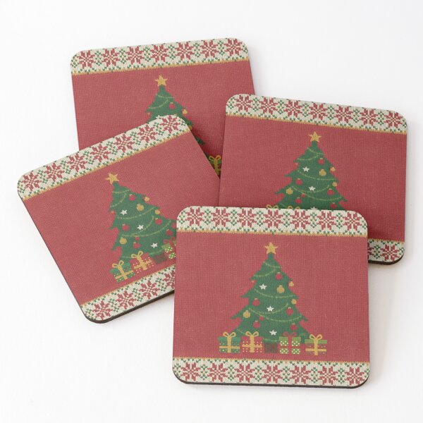 Item preview, Knitted Christmas Tree with Gifts – Festive Holiday Pattern designed and sold by MerchYouSearch.