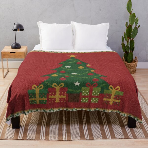 Item preview, Knitted Christmas Tree with Gifts – Festive Holiday Pattern designed and sold by MerchYouSearch.
