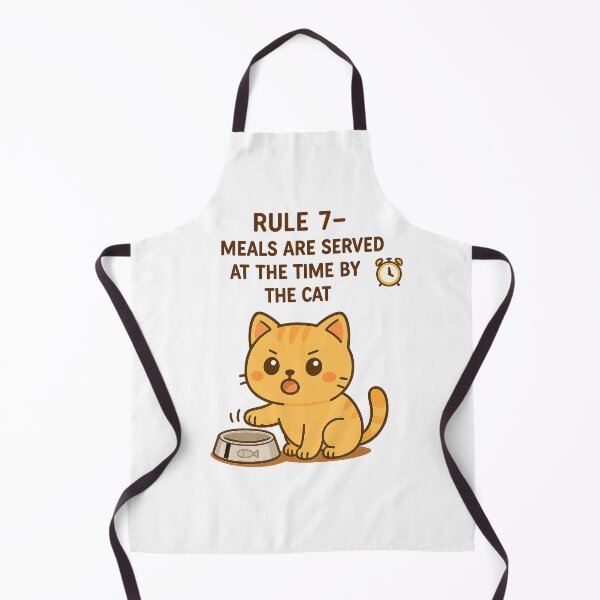Item preview, Rule 7 – Meals are served at the time chosen by the cat. designed and sold by ReineDingo.
