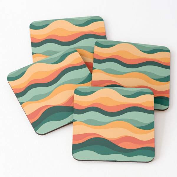 Item preview, Mid Century Modern wavy pattern,  designed and sold by Prints and Lifestyle.