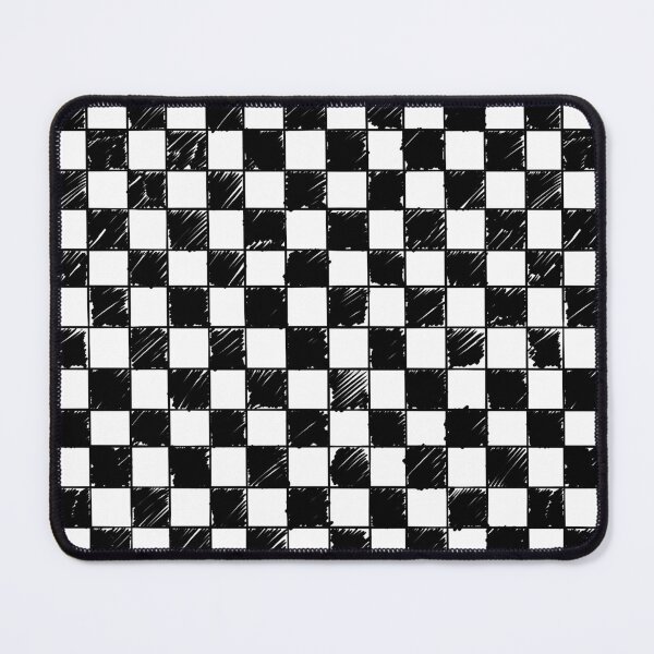 Item preview, Rough Irregular Hand Drawn Checkboard Punk Black and White designed and sold by Carlo-Atzei.