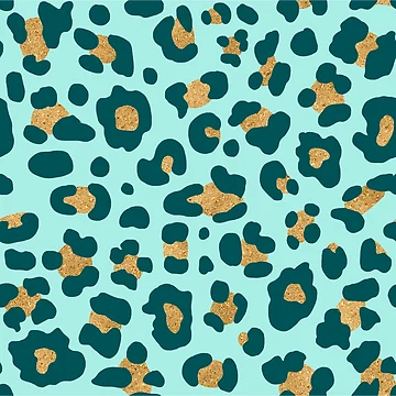 Artwork thumbnail, Aqua - Animal Pattern ( Leopard ) by RWT-Design