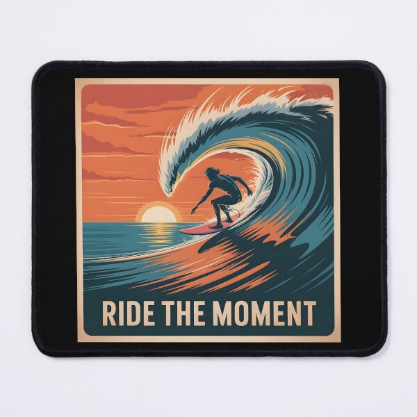 Item preview, Surfer Sunset Wave Art Ride The Moment designed and sold by 404wearpl.