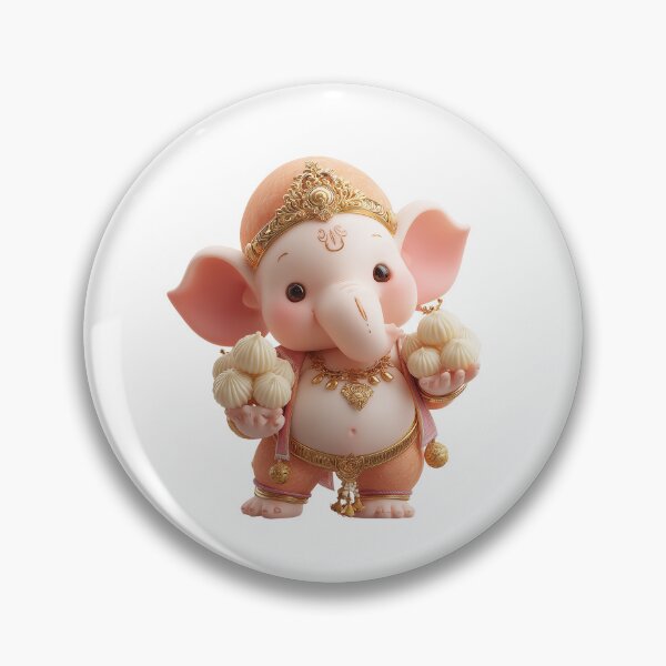 Item preview, Cute Chibi Ganesha Illustration – Spiritual Hindu Art designed and sold by GoldenChiArt.
