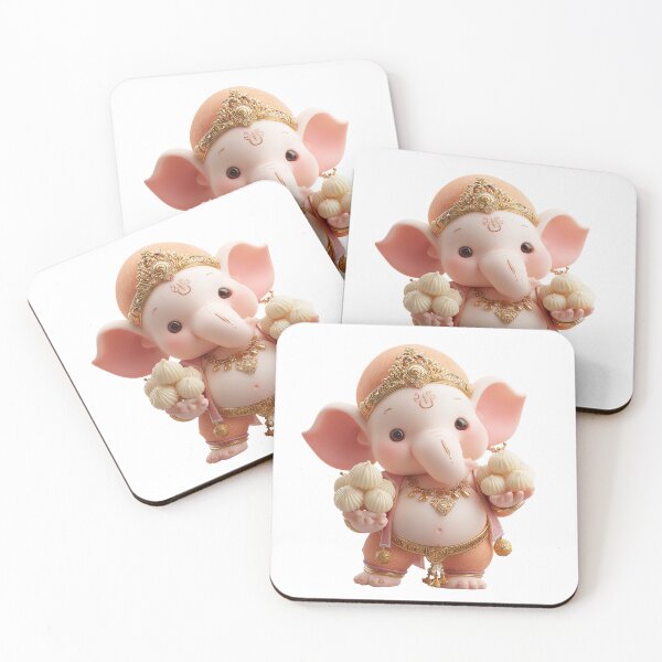 Item preview, Cute Chibi Ganesha Illustration – Spiritual Hindu Art designed and sold by GoldenChiArt.