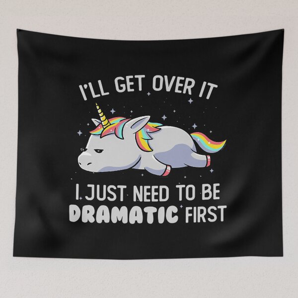 Item preview, I Just Need To Be Dramatic Lazy Unicorn Gift designed and sold by JoyHopkin.