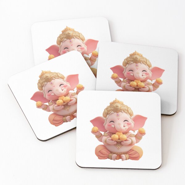 Item preview, Cute Chibi Ganesha Illustration – Spiritual Hindu Art designed and sold by GoldenChiArt.