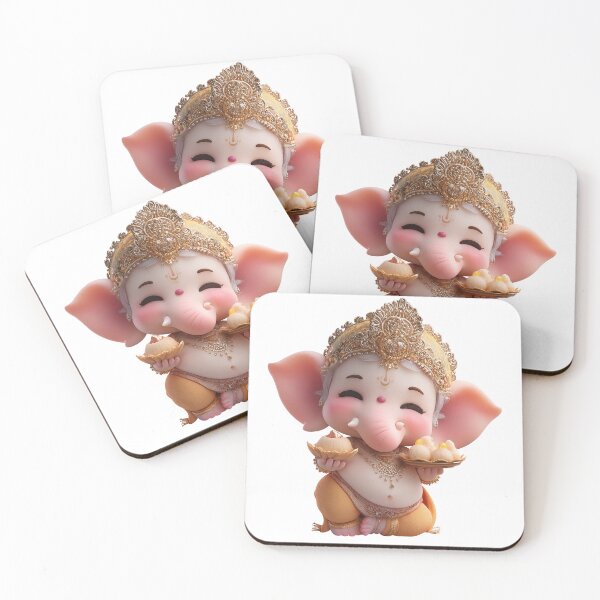 Item preview, Cute Chibi Ganesha Illustration – Spiritual Hindu Art designed and sold by GoldenChiArt.