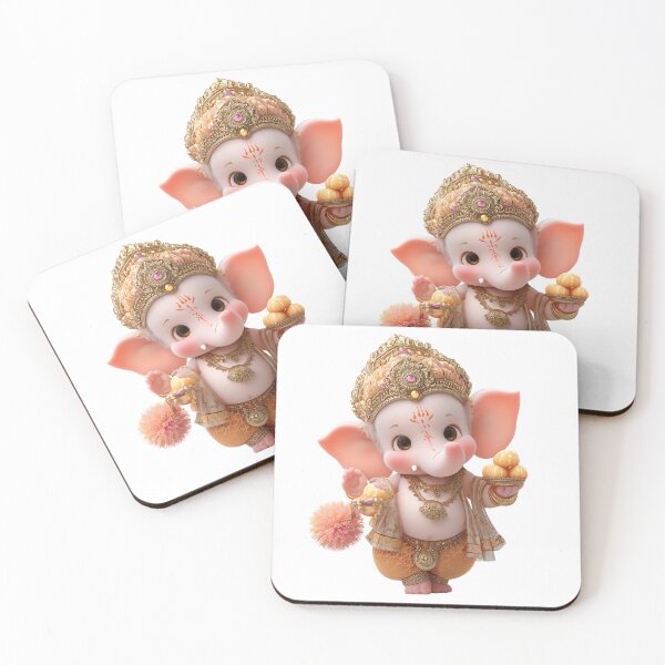 Item preview, Cute Chibi Ganesha Illustration – Spiritual Hindu Art designed and sold by GoldenChiArt.
