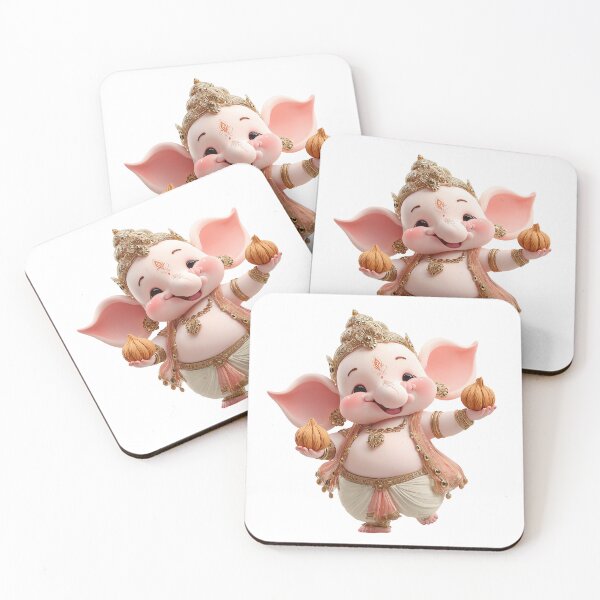 Item preview, Cute Chibi Ganesha Illustration – Spiritual Hindu Art designed and sold by GoldenChiArt.
