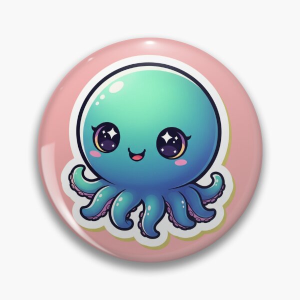 Item preview, Cute Chibi Octopus Kawaii Cartoon Sea Animal Adorable Tentacles Art designed and sold by bvdesignart.