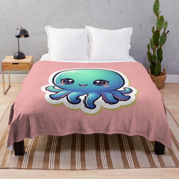 Item preview, Cute Chibi Octopus Kawaii Cartoon Sea Animal Adorable Tentacles Art designed and sold by bvdesignart.