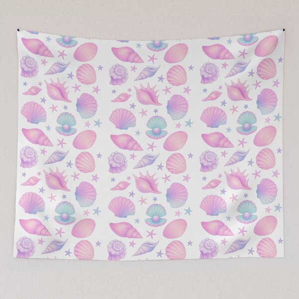Item preview, Pastel Seashell and Starfish Collection designed and sold by ArtfulWeave.