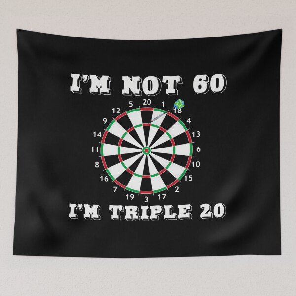 Item preview, Triple 20 Joke  60 Years Darts Dart Sixty Age Pun  	 designed and sold by uzjzydagg83.