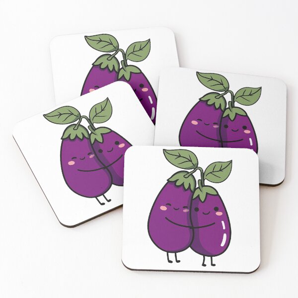 Item preview, Cute hugging eggplants designed and sold by Baart72.