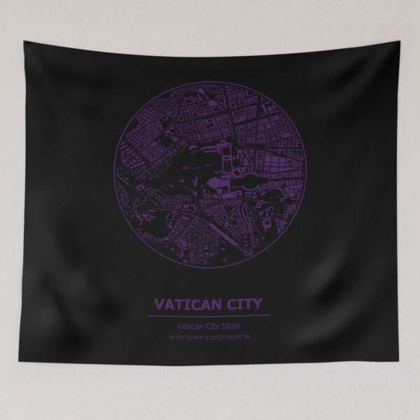 Item preview, Vatican City Map Coordinates Classic 		 designed and sold by vxuhvaisqcy63.