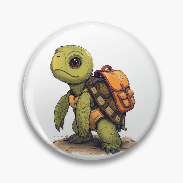 Item preview, Cute Turtle with Backpack – Cute Adventure Animal Design designed and sold by Kayshies8120.
