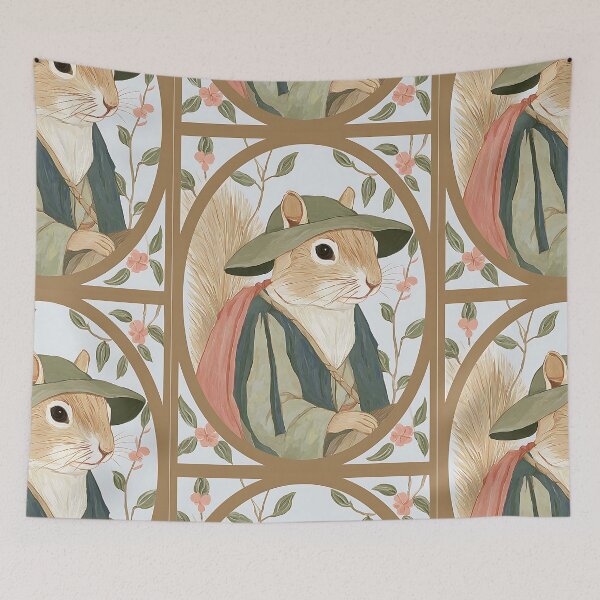 Item preview, Charming Cottagecore Squirrel designed and sold by bapupa.